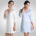 Women Ladies Super Soft Cotton Plain Dyed Pajamas Sleepwear Wholesale Custom Pullover Pyjamas with Lade Details High Quality